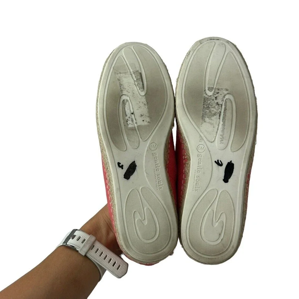 New Gentle Souls by Kenneth Cole Women's Lizzy Espadrille Flats size 6 Pink Shoe